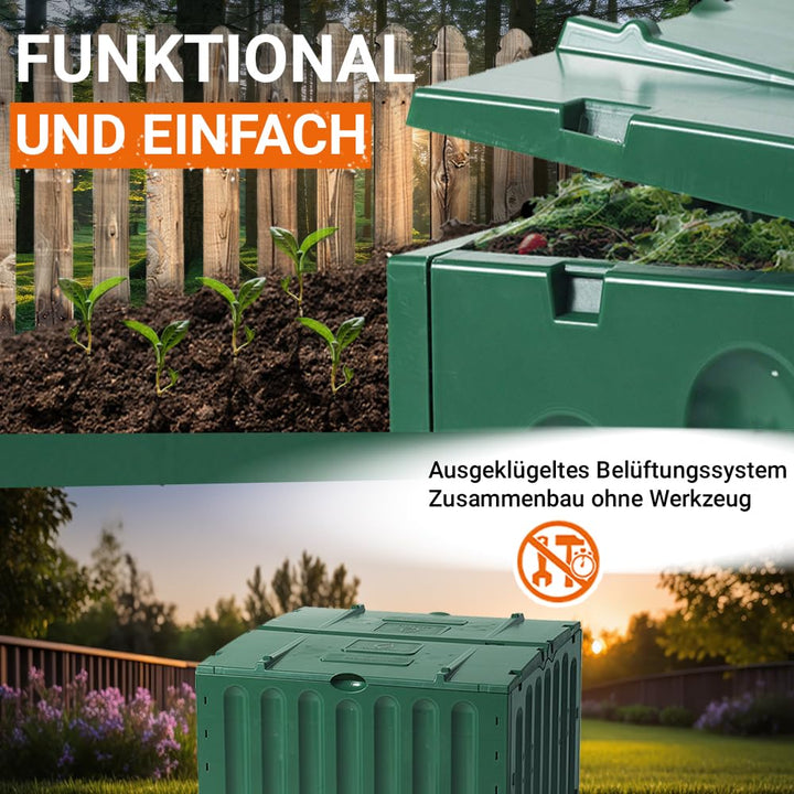 Komposter 600 Liter Recyclingkunststoff UV-schutz fuer Garten - Bild 5