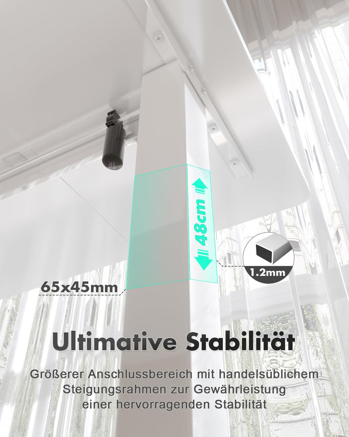 Elektrisch höhenverstellbarer Schreibtisch 120x60cm mit Memory-Funktion - Bild 9