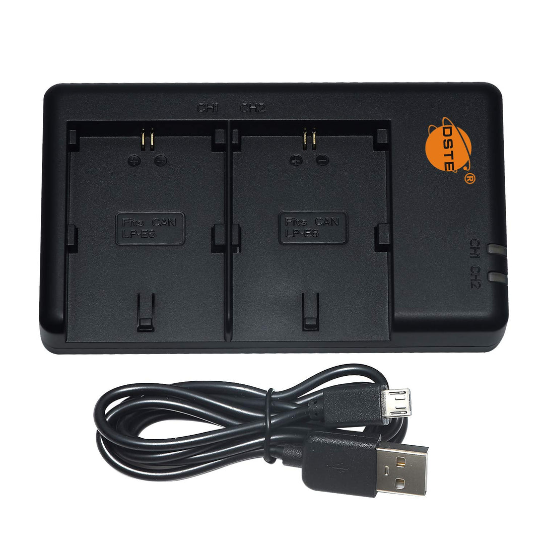 Kamera-Akku LP-E6 2er-Set mit Dual-Ladegerät für Canon EOS - Bild 5