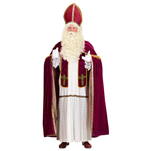 Erzbischof Kostüm Herren Weiss Gold Tunika Grösse L/XL