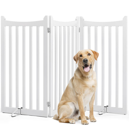 Hundegitter faltbar MDF 90x151 cm ohne Bohren 3-teilig