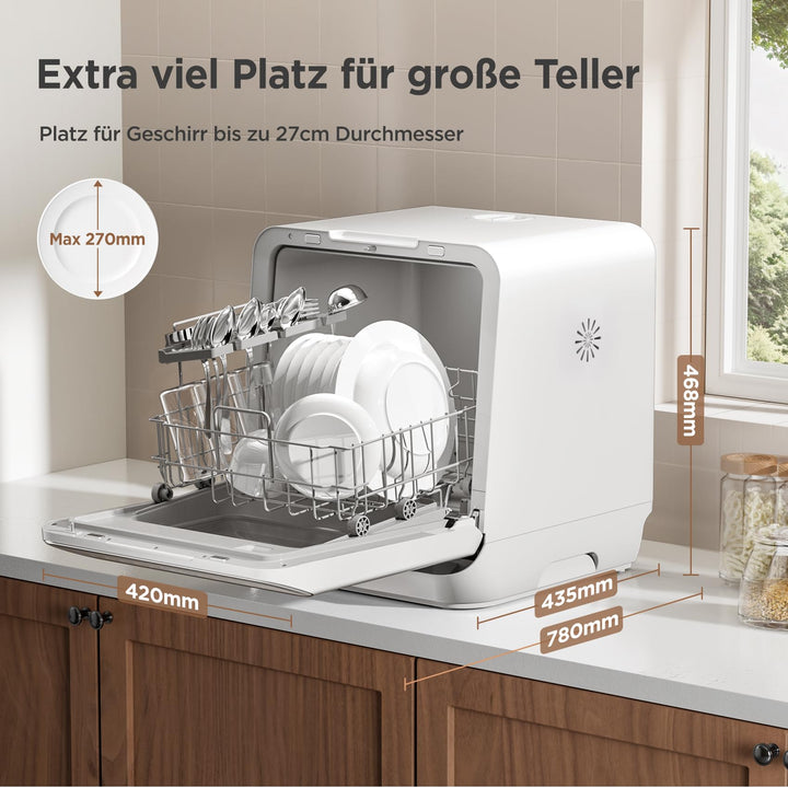 Tischgeschirrspüler Mini 3 Maßgedecke mit Wassertank &amp; App-Steuerung - Bild 4