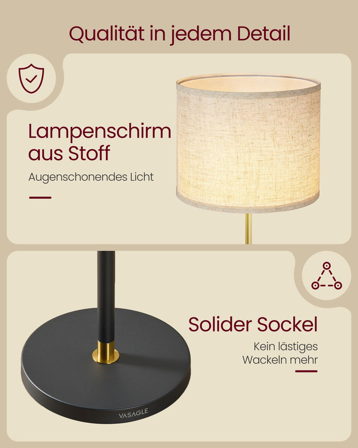 Stehlampe höhenverstellbar 140-170 cm Stoffschirm mit Fernbedienung - Bild 6