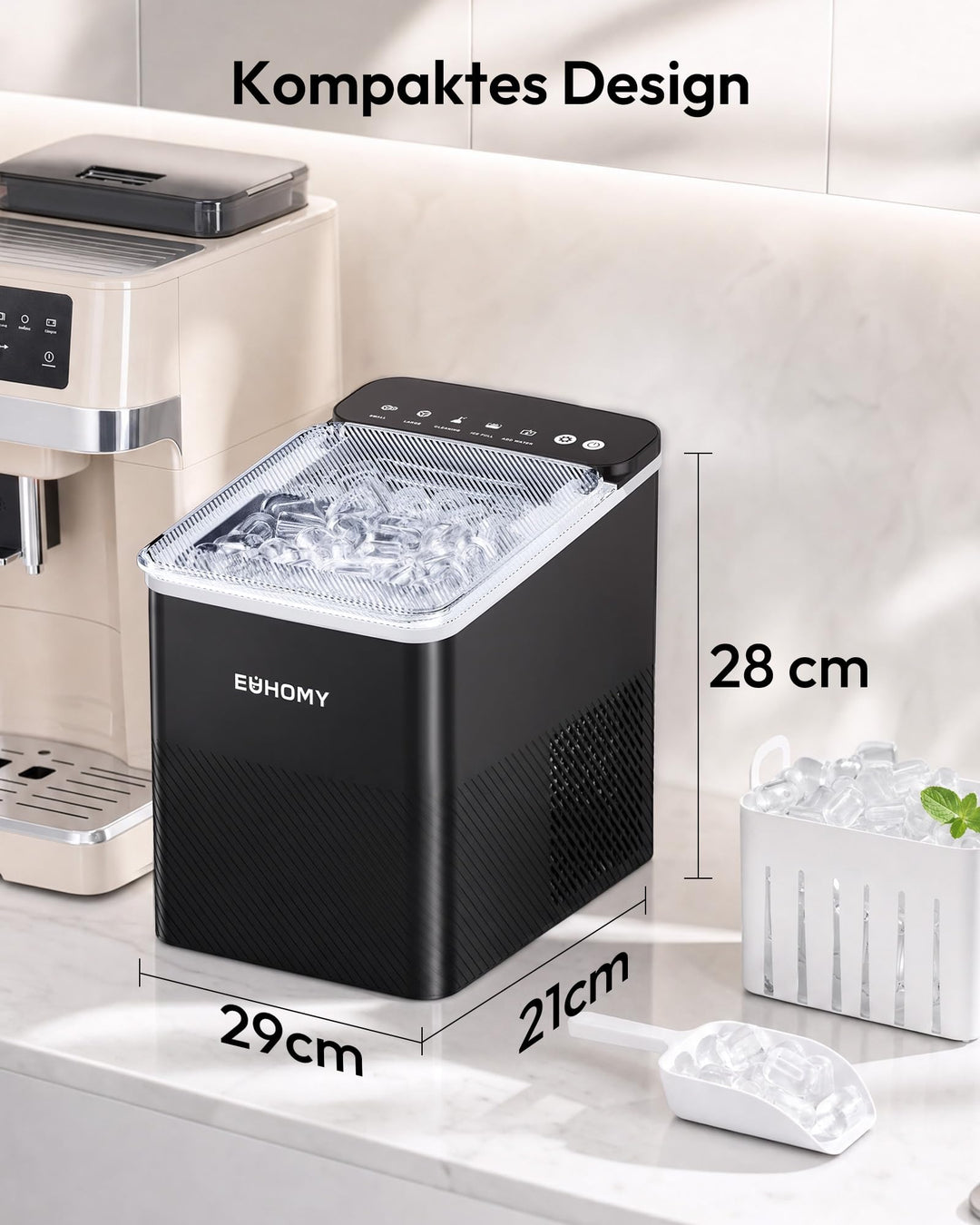 Eiswürfelmaschine 9 Eiswürfel 2 Grössen automatische Reinigung - Bild 7