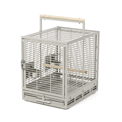 Transportkäfig Sittiche & Papageien Metall 49x38x48cm Platinum