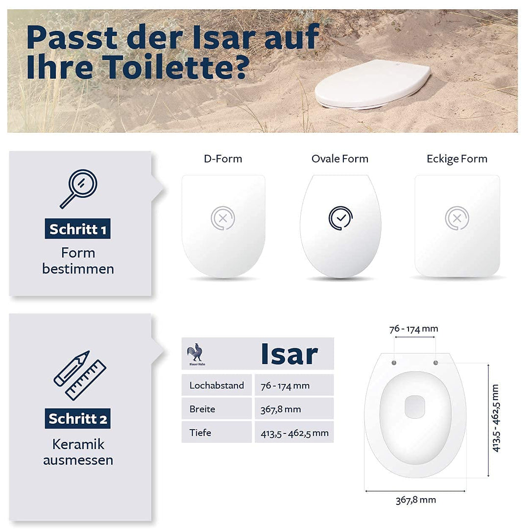 WC Sitz oval mit Absenkautomatik Duroplast antibakteriell weiss - Bild 6