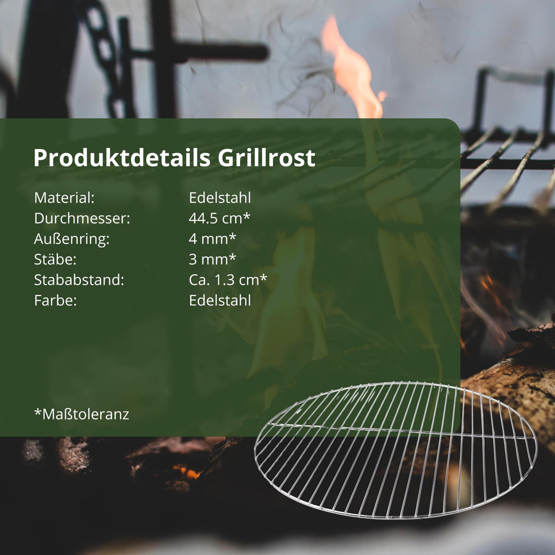 Grillrost Edelstahl 44,5 cm für Kugelgrill 45–47 cm - Bild 2