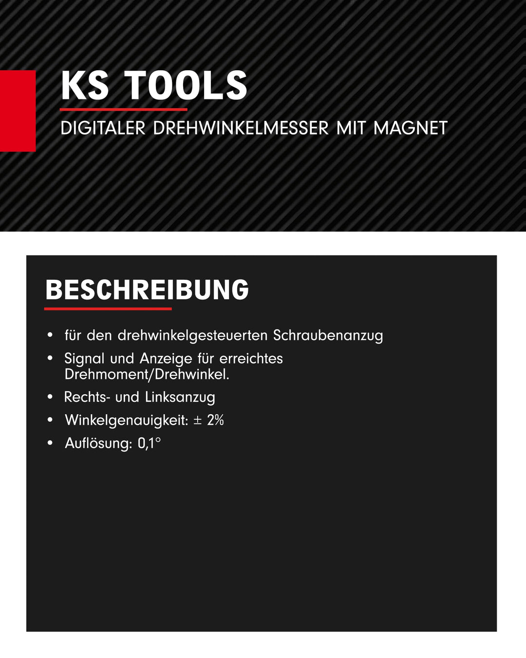 Digitaler Drehwinkelmesser magnetisch Ø 55 mm mit LED-Anzeige - Bild 5