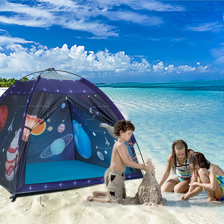 Spielzelt Kinder Weltraum Pop-up Indoor Outdoor 120x120x109 cm - Bild 5