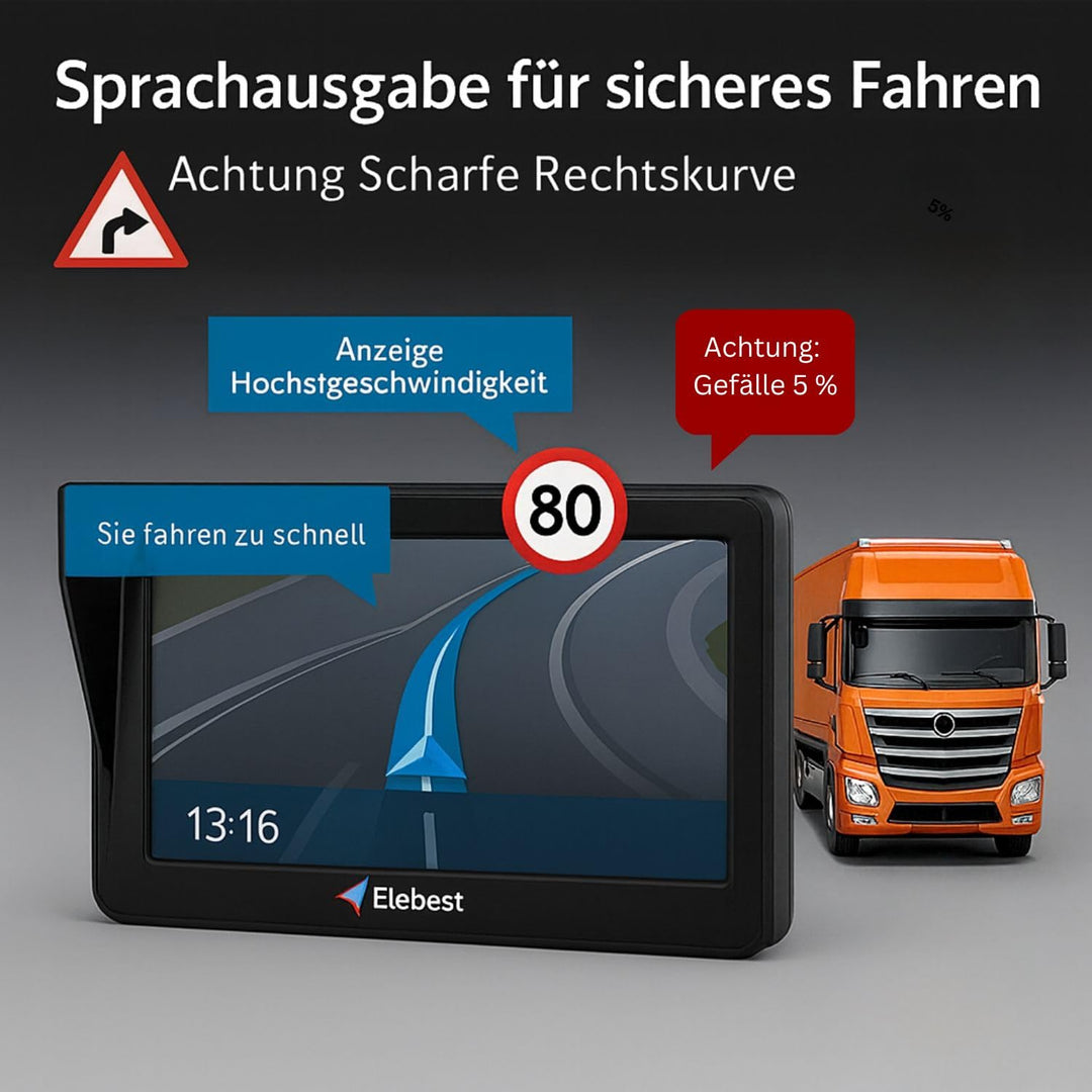 GPS Navigationsgerät 9 Zoll für LKW Wohnmobil PKW 52 Länder - Bild 6