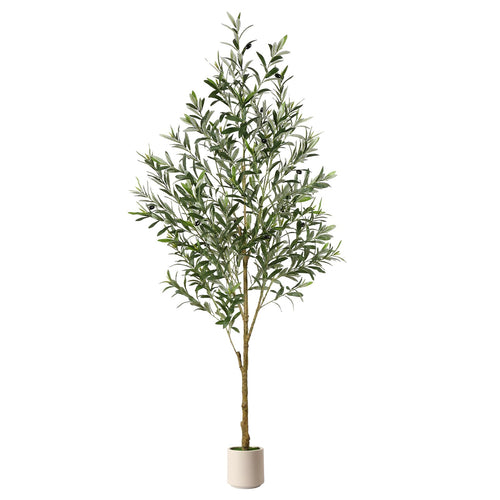 Kunstpflanze Olivenbaum 180 cm mit Zementtopf für Innen und Aussen