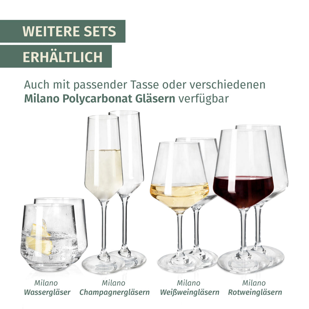 Camping Geschirrset Melamin 12-teilig für 4 Personen Stone Grey - Bild 8
