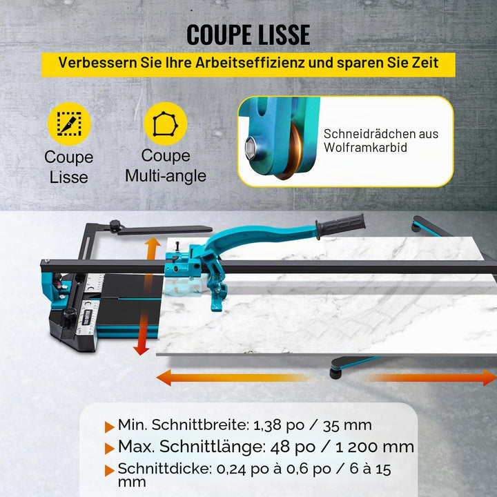 Fliesenschneider manuell 1200mm Laser-Positionierung Aluminium 6-15mm - Bild 3