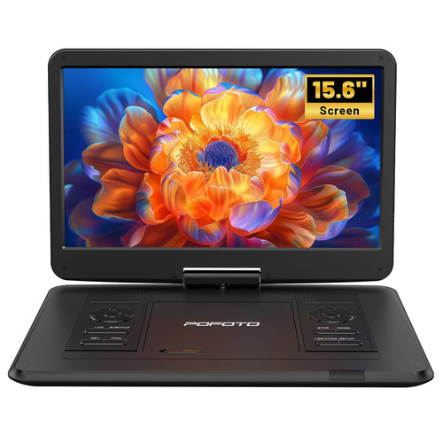 Tragbarer DVD-Player 15,6'' HD-Display 270° drehbar 6h Akku