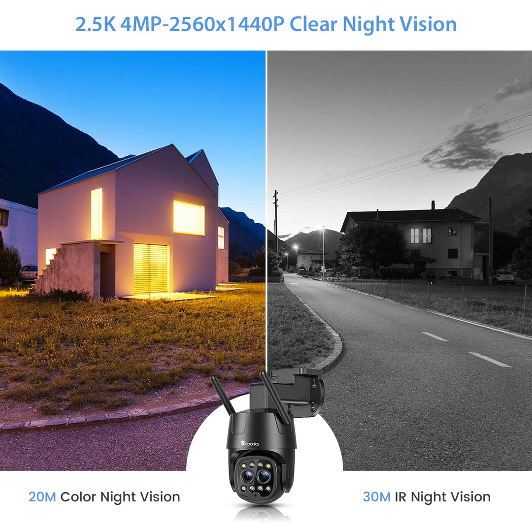 Überwachungskamera Aussen 4MP 2.5K Dual-Objektiv 6x Hybrid-Zoom WLAN - Bild 6