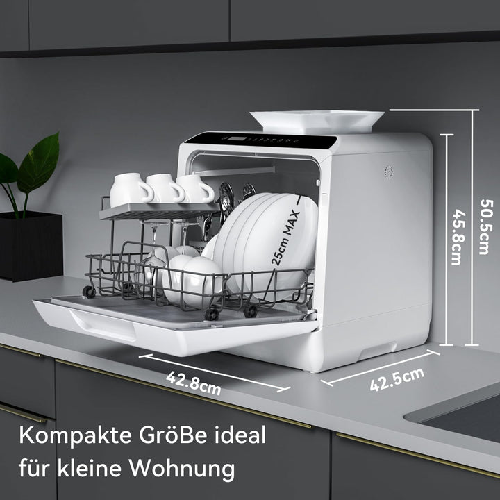 Mini Geschirrspüler 4 Gedecke 6 Programme Warmlufttrocknung - Bild 2