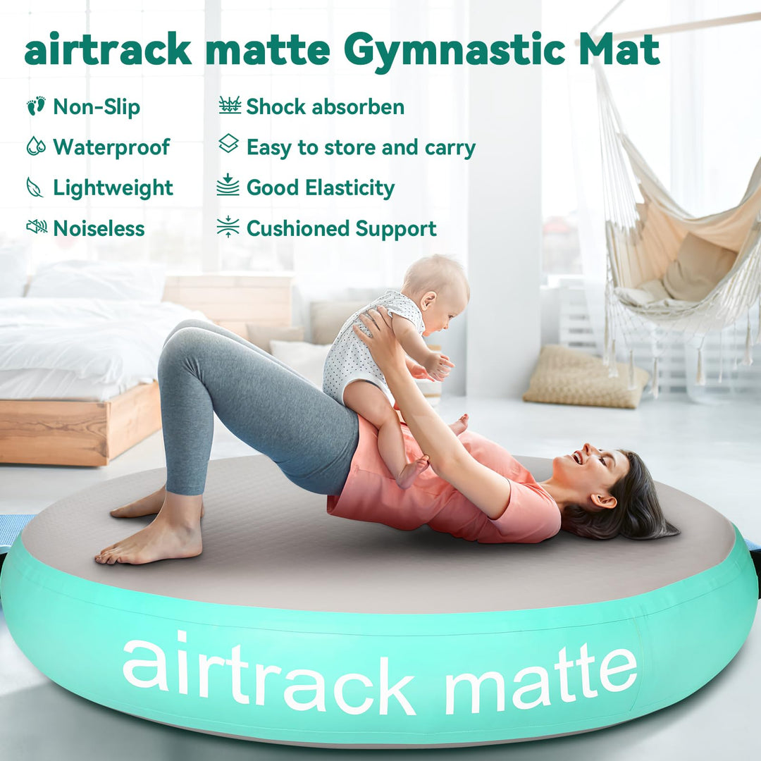 Aufblasbare Gymnastikmatte rund 100 cm Durchmesser 20 cm dick - Bild 2