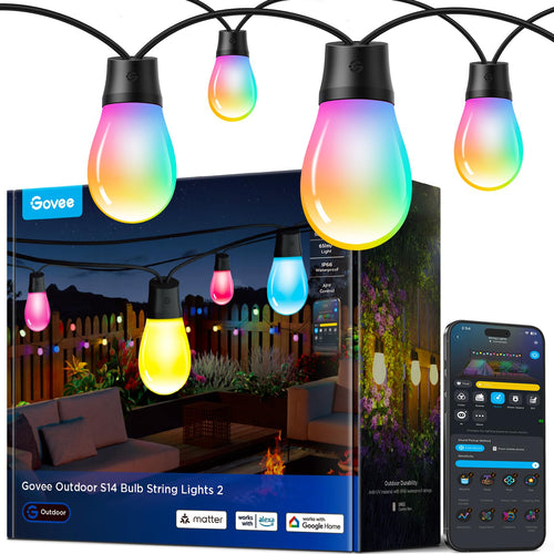 Lichterkette Aussen RGBICW 15m 65lm Smart WiFi App IP66