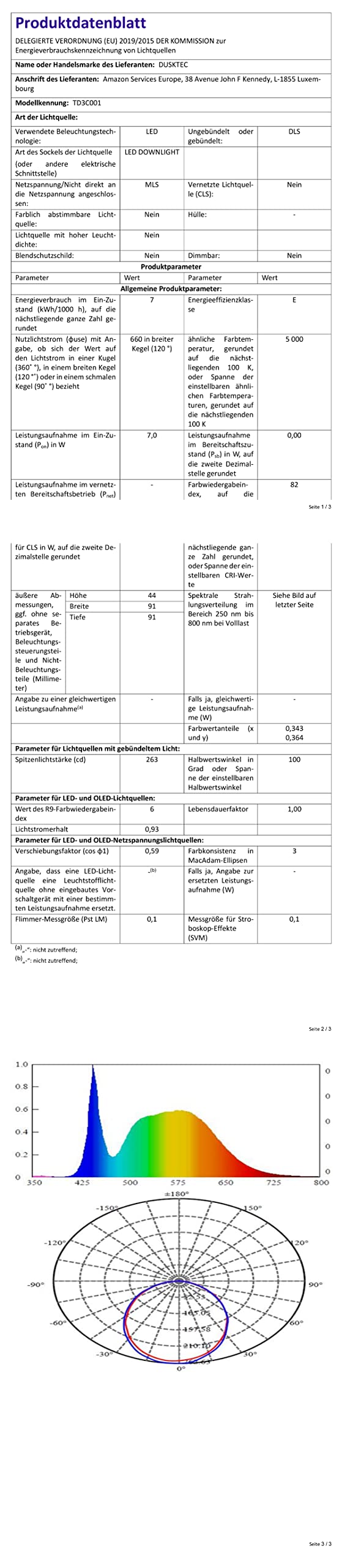 Einbaustrahler LED Smart 7W 230V dimmbar 2700-6000K 6er-Set - Bild 9