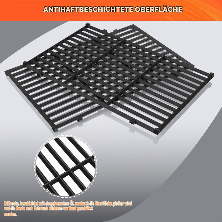 Grillrost Gusseisen 49,5x33cm für Weber Genesis 300 Serie 2er-Set - Bild 4