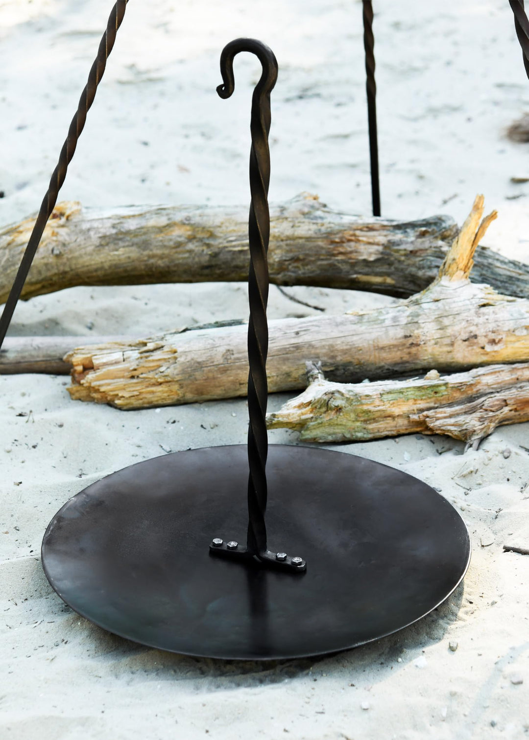 Hänge-Pfanne für Dreibein Stahl handgeschmiedet 46 cm LARP - Bild 3