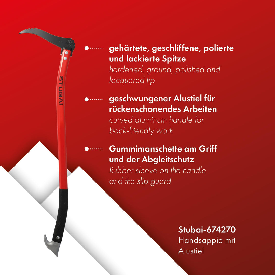 Handsappel Alustiel ergonomisch 700 mm 600 g für Holzarbeit - Bild 3