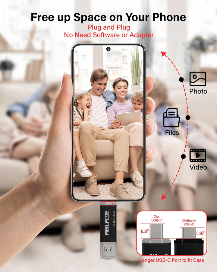 USB-Stick Dual USB-C &amp; USB-A 32 GB 5er-Pack USB 3.0 - Bild 3