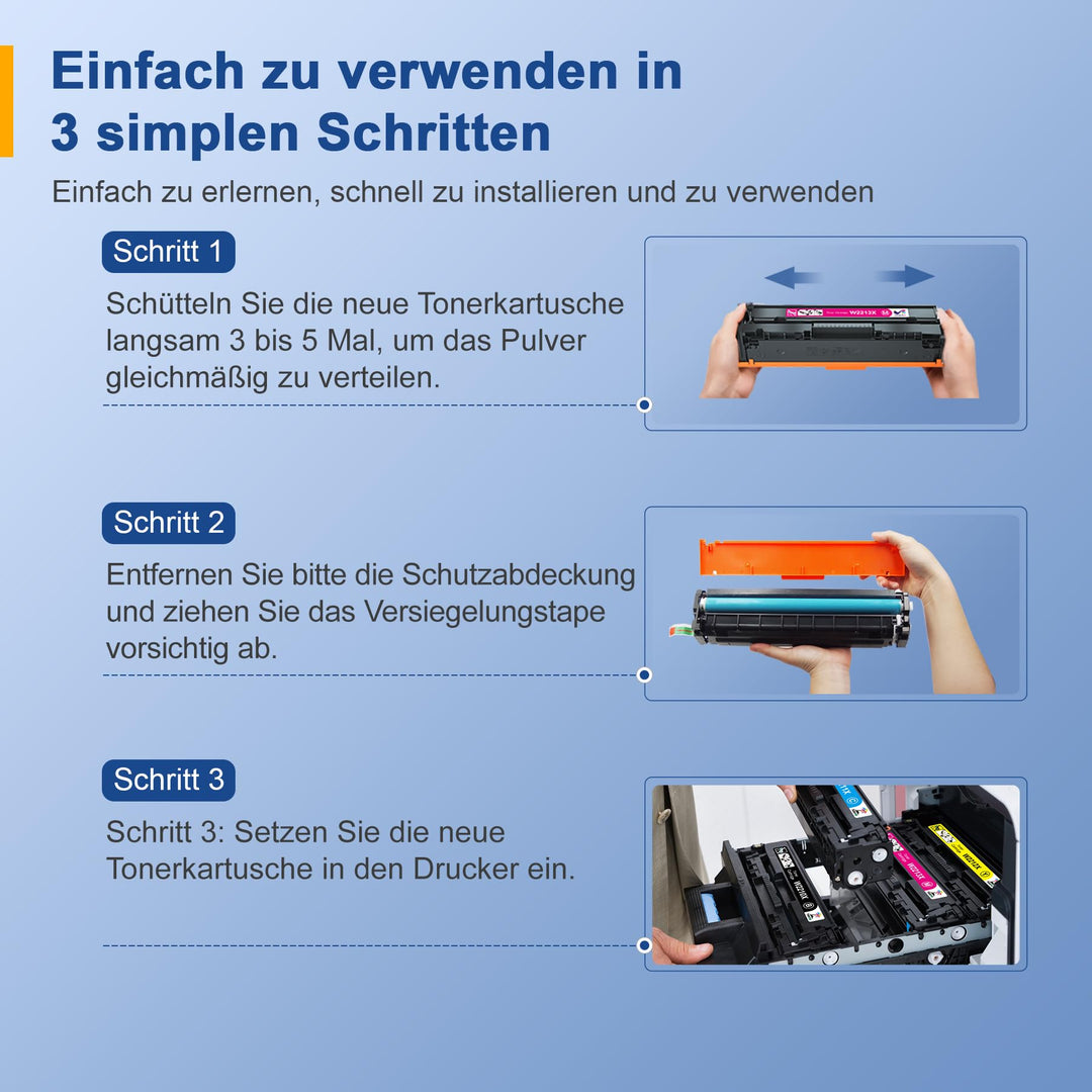 Toner kompatibel HP 207X Schwarz + Farbe 4er-Pack mit Chip - Bild 8