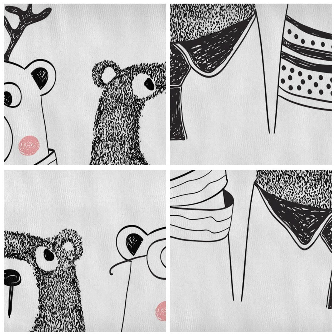 Leinwandbild Schwarz-Weiss Kindermotiv 120x50 cm aufhaengefertig - Bild 5