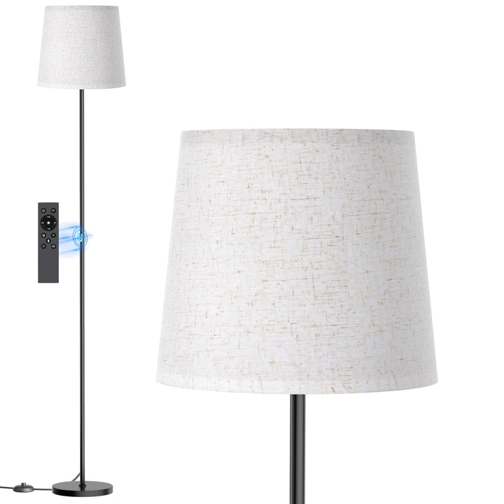 Stehlampe Wohnzimmer Leinen-Schirm 9W E27 mit Fernbedienung - Bild 8