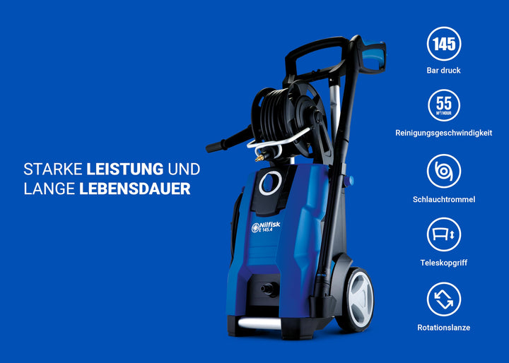 Hochdruckreiniger 145 bar 2100W mit Flächenreiniger Schaumsprüher Bürste - Bild 2