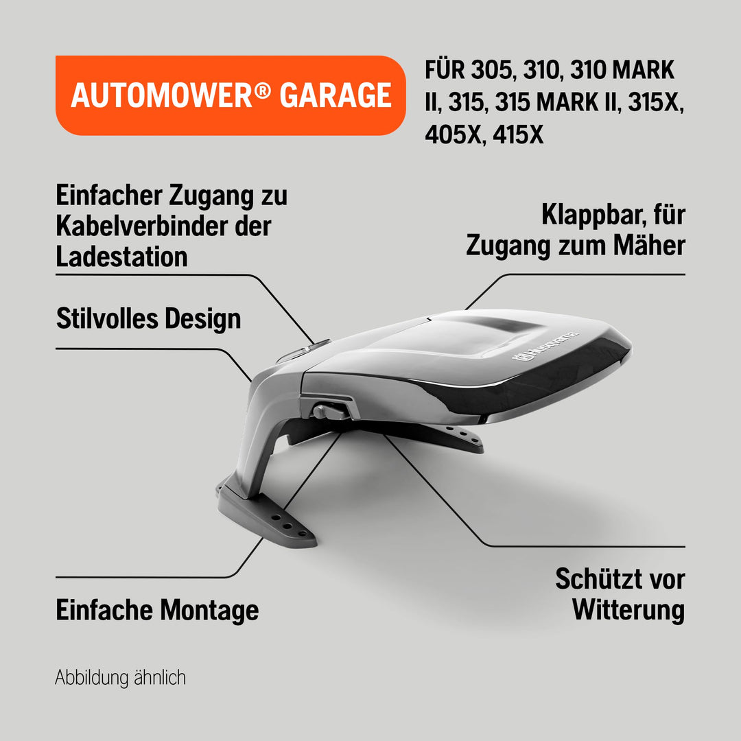 Mähroboter-Garage für Husqvarna Automower 300/400-Serie, klappbares Dach - Bild 2