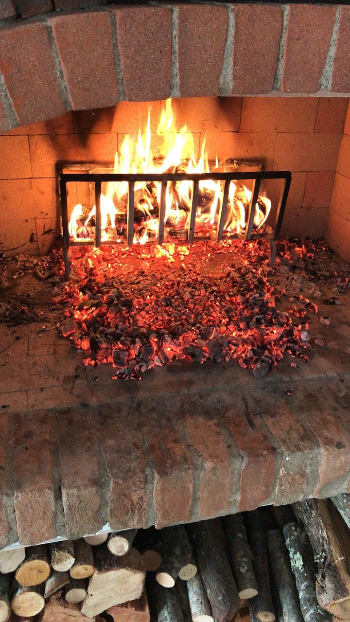 Holzregal Eisen für Kamin und Grill 56x20x28 cm schwarz - Bild 3