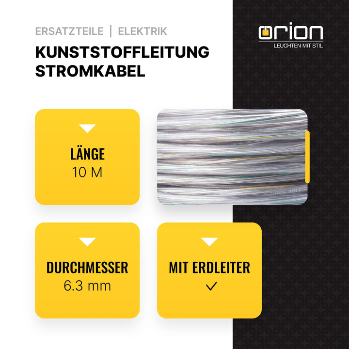 Verlängerungskabel 3-adrig 10 m transparent für Leuchten 3x0,75mm² - Bild 5