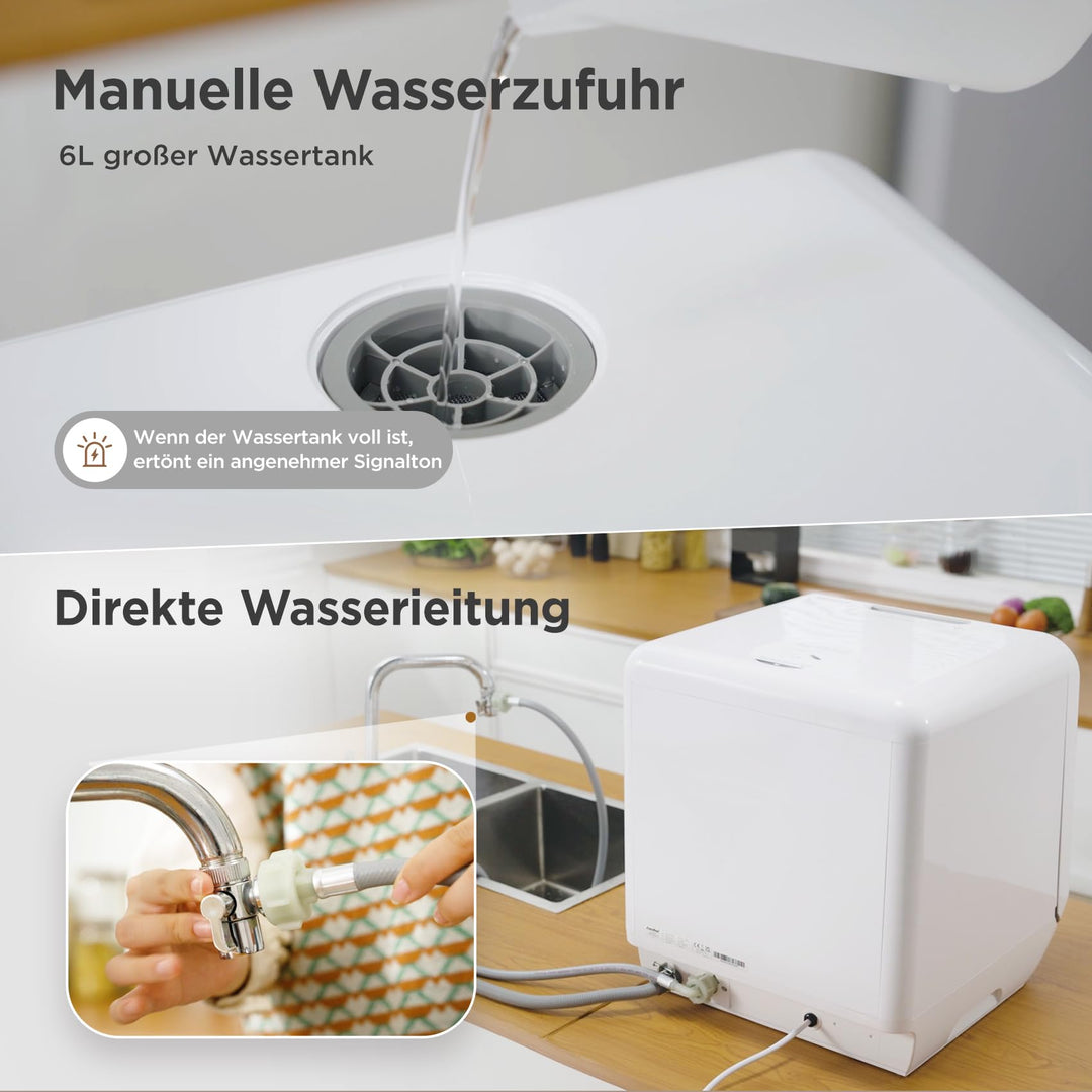 Tischgeschirrspüler Mini 3 Maßgedecke mit Wassertank &amp; App-Steuerung - Bild 3