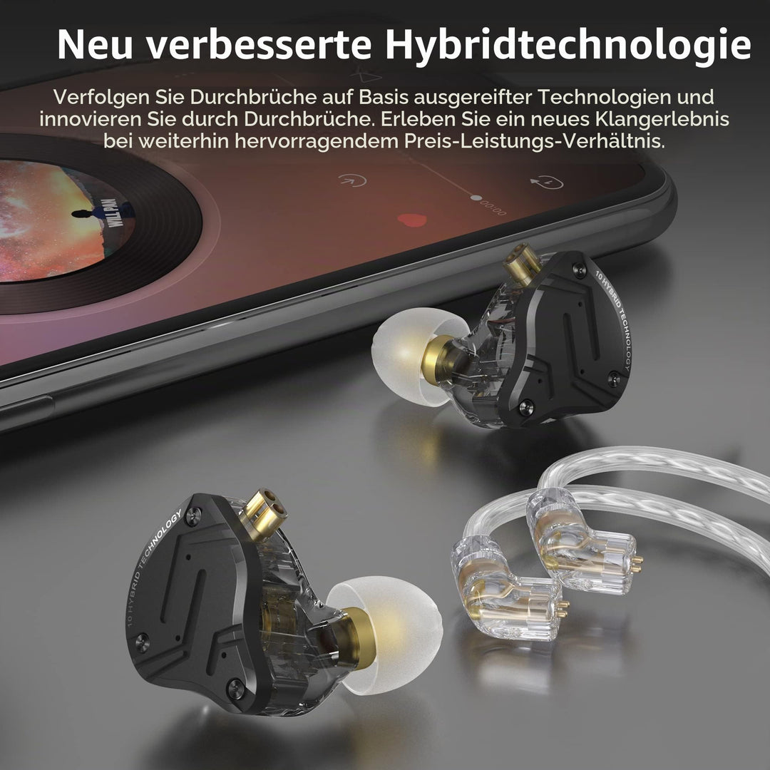 In-Ear-Kopfhörer HiFi 4BA+1DD Hybrid-Treiber 26dB Isolierung kabelgebunden - Bild 7