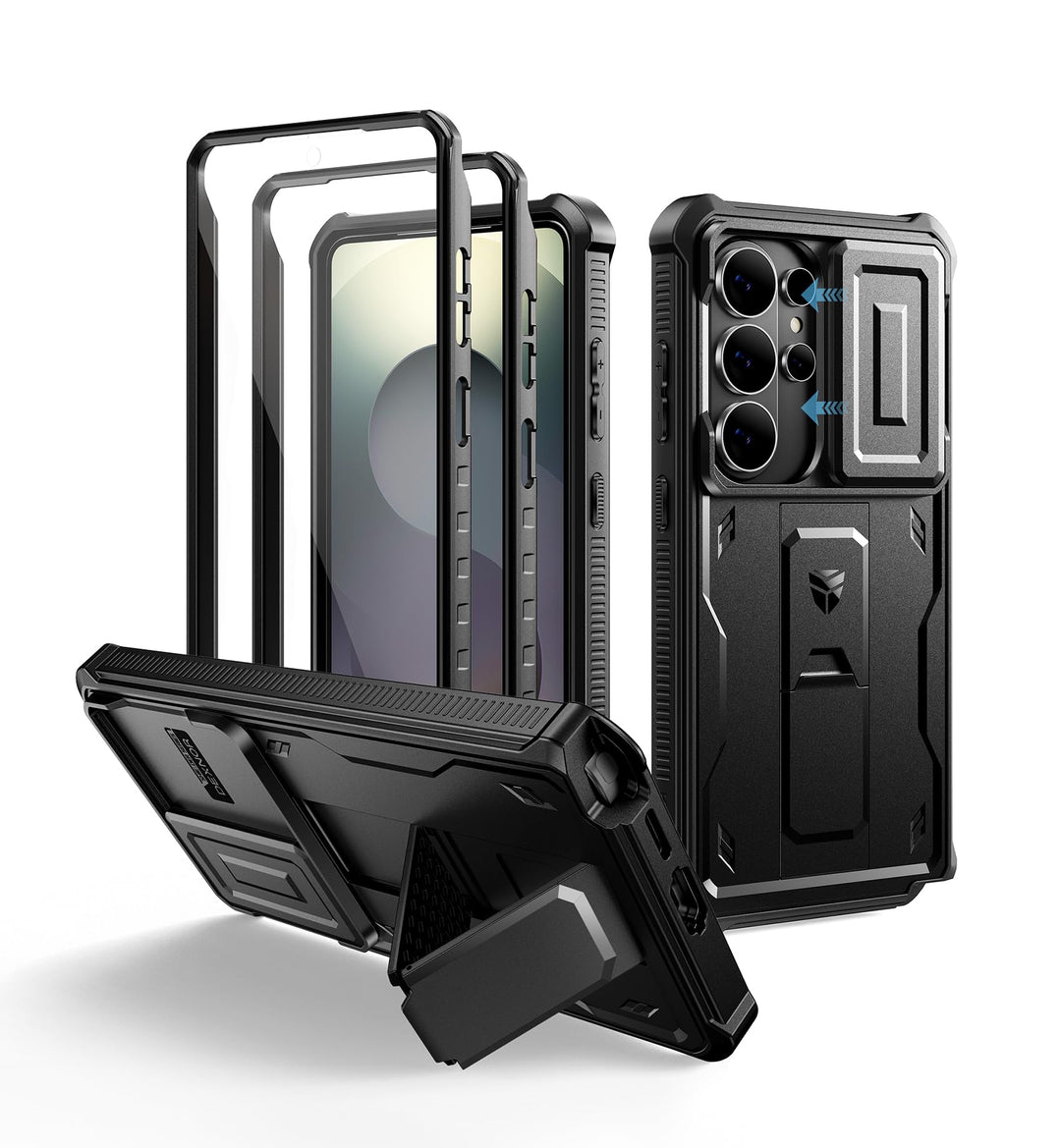 Handyhülle Samsung Galaxy S26 Ultra Schiebekamera Kickstand Schwarz