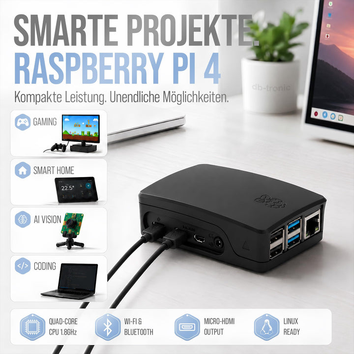 Raspberry Pi 4 Starter Set 8GB RAM 64GB mit Gehäuse &amp; Netzteil - Bild 2