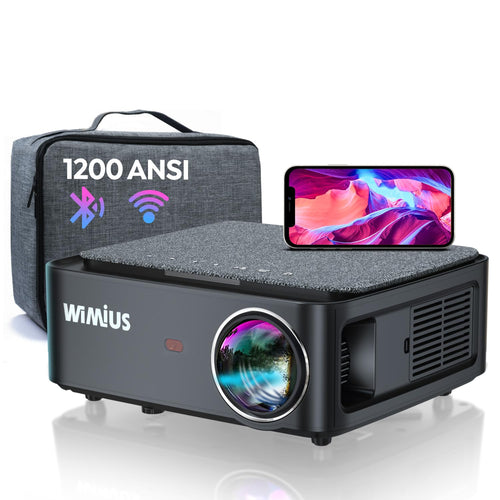 Beamer Full HD 1080P 1200 ANSI Lumen 5G WiFi Bluetooth 300 Zoll