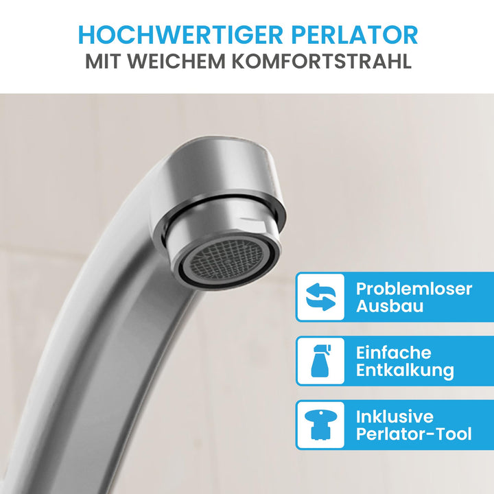 Küchenarmatur Chrom 360° schwenkbar mit Keramikkartusche - Bild 2