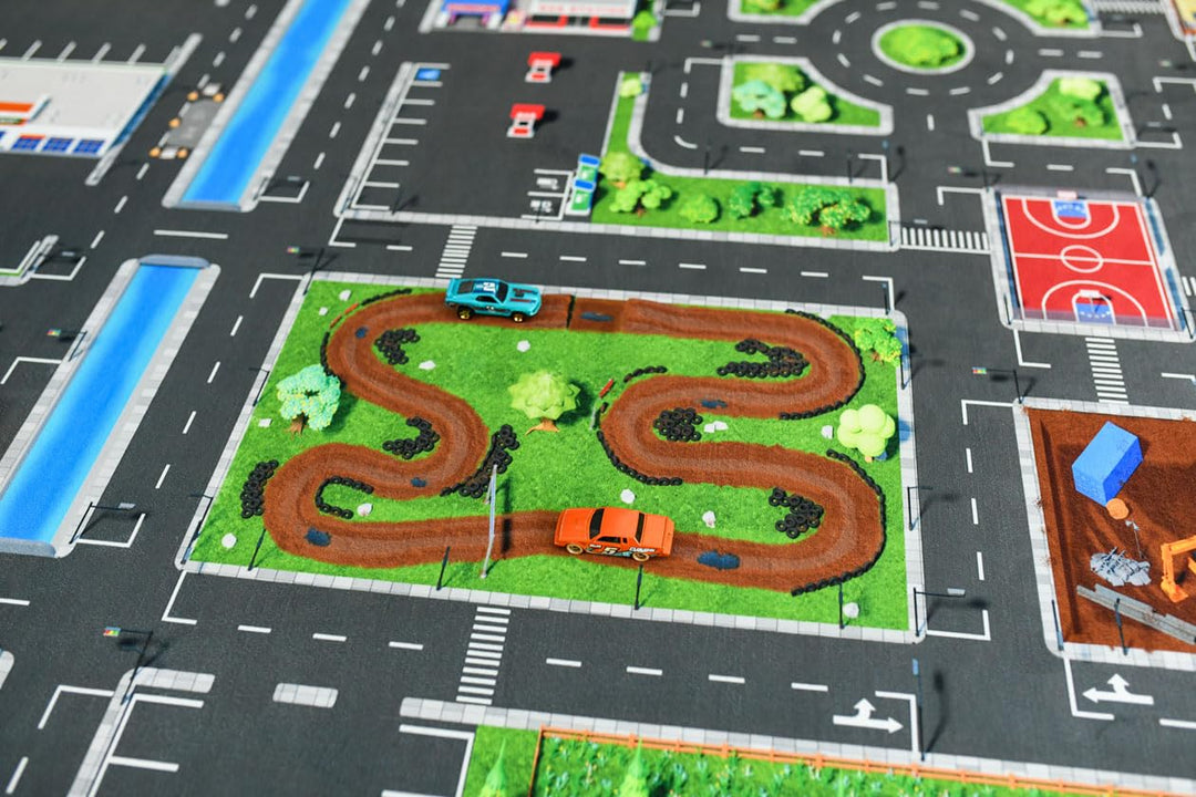Spielteppich Strasse &amp; Stadt 200x160 cm abwaschbar rutschfest - Bild 5