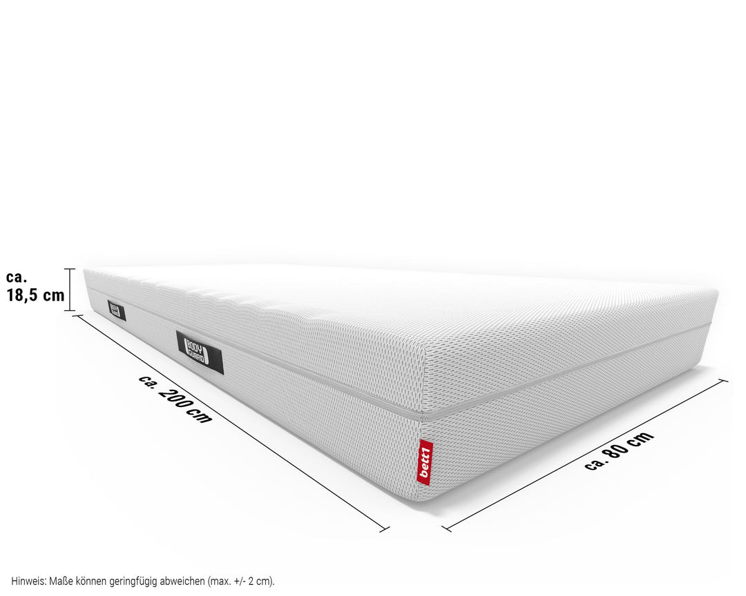Matratze 80x200 QXSchaum 2in1 Liegehärten mit Ergonomie-Modulen - Bild 5