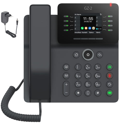 VoIP-Telefon mit HD-Audio, 6 SIP-Leitungen & Farbdisplay