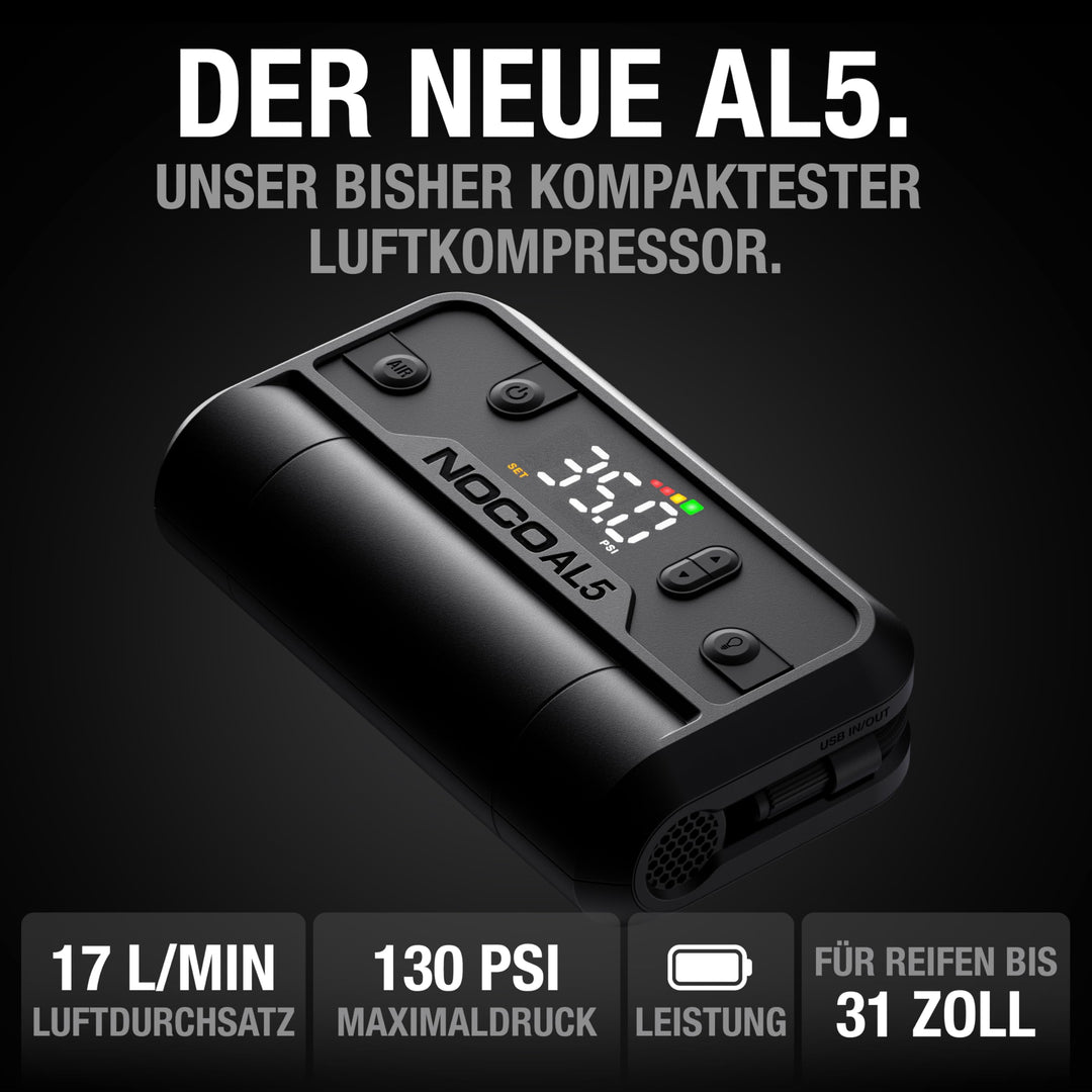 Akku-Luftkompressor 5A kabellos 17 SLPM für Auto Fahrrad Sport - Bild 2