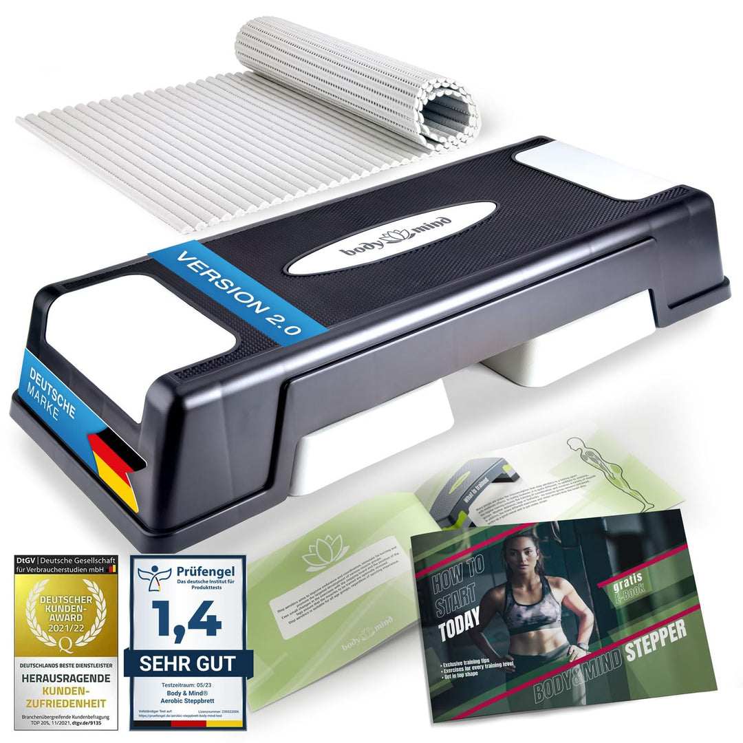 Aerobic Steppbrett höhenverstellbar 10/15/20 cm mit Antirutschmatte