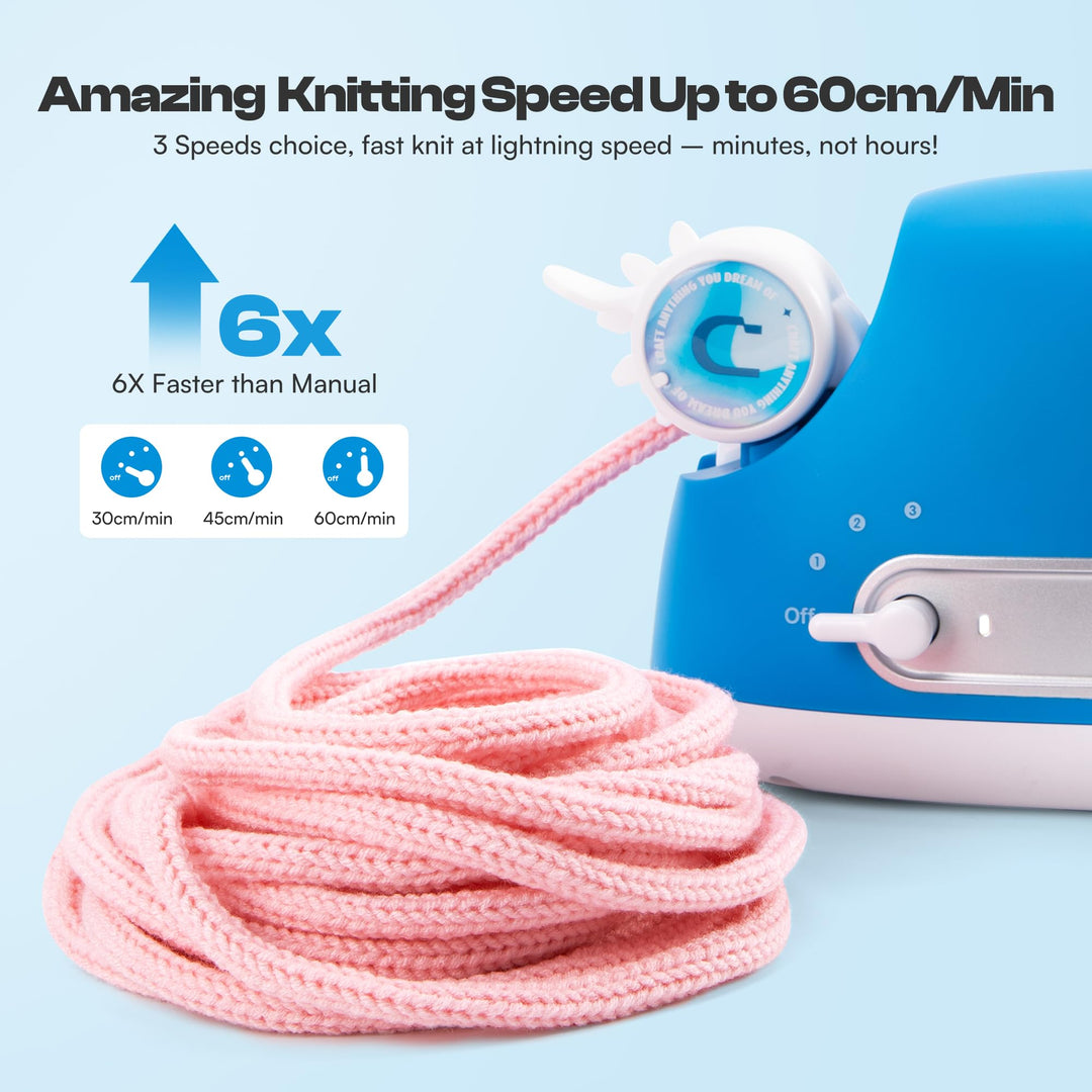 Elektrische Strickmühle Automatisch I-Cord ABS 3 Geschwindigkeiten - Bild 3