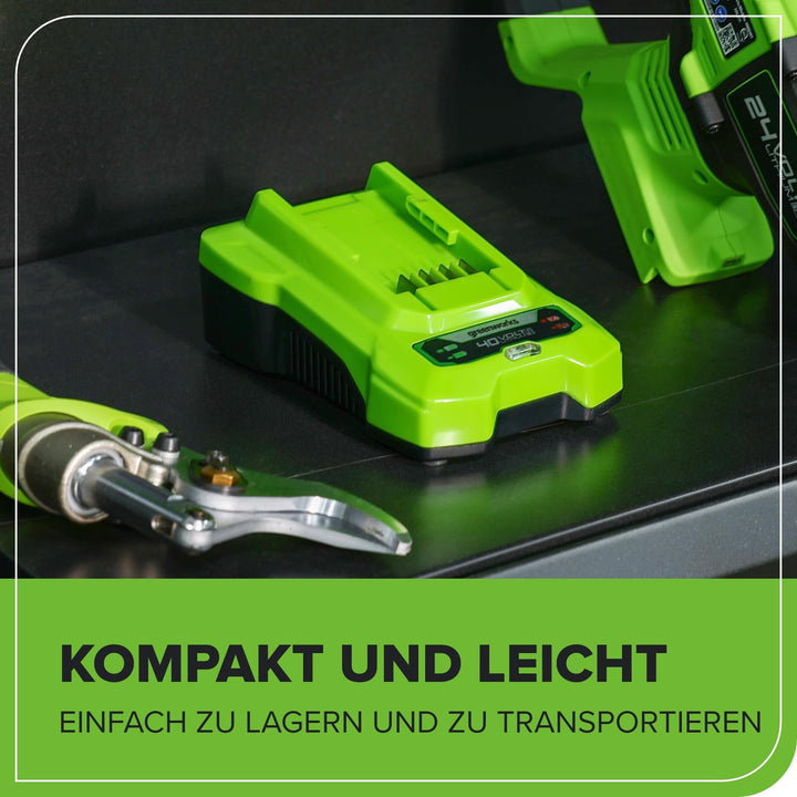 Akku-Ladegerät 40V für Greenworks-Akkus, schnelles Laden - Bild 8