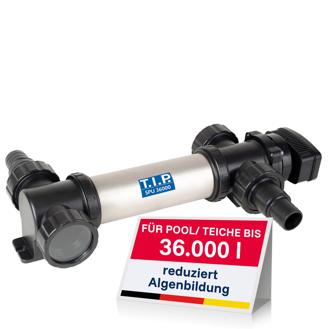UV-C Strahler Edelstahl für Pool und Teich bis 36.000 l, 36 Watt