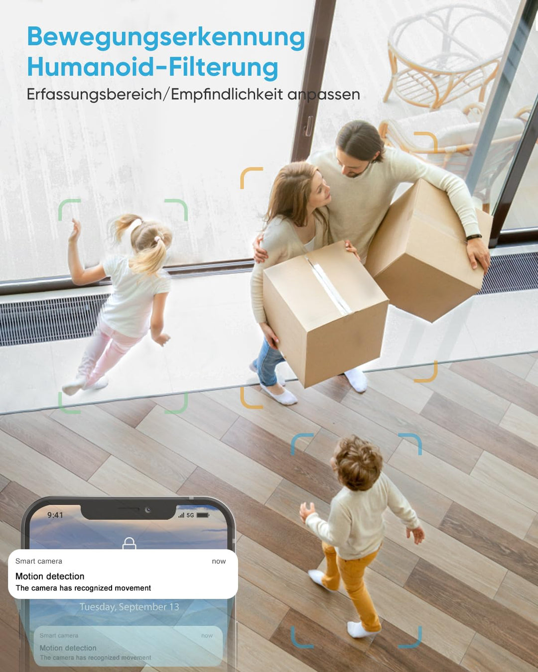 Überwachungskamera Innen 2K WLAN 2er-Set mit Nachtsicht und Personenerkennung - Bild 4