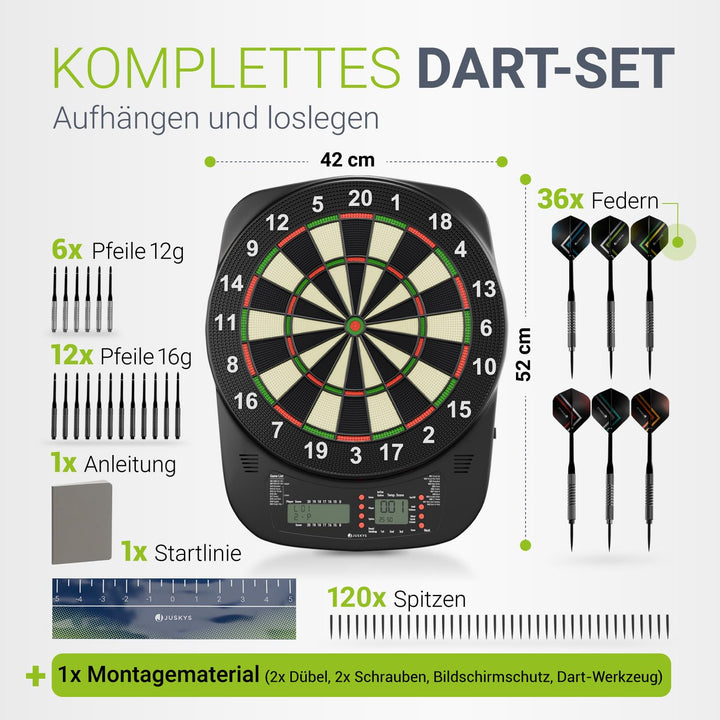 Elektronische Dartscheibe 32 Spiele 359 Varianten mit 18 Pfeilen - Bild 3